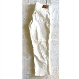 Levis Straightleg Crop White 27